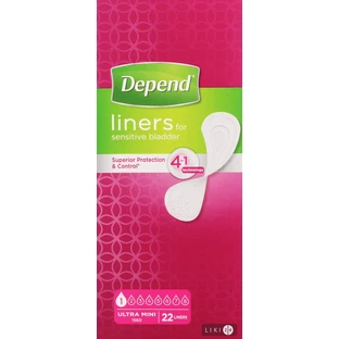 Урологические прокладки Depend Ultra Mini 22 шт