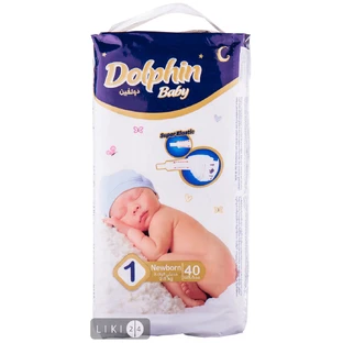 Подгузники Dolphin Newborn 2-5 кг 40 шт