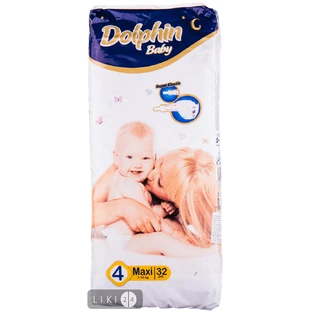 Подгузники Dolphin Maxi 7-18 кг 32 шт