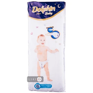 Підгузки Dolphin Junior Plus 15-30 кг 22 шт