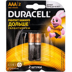 DURACELL Батарейки Basic AAA алкал. 1,5V LR03  2шт : цены и характеристики