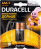 DURACELL Батарейки Basic AAA алкал. 1,5V LR03  2шт 