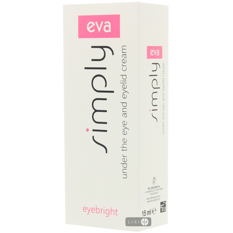 Крем для век и области вокруг глаз Eva Simply с экстрактом очанки 15 мл: цены и характеристики