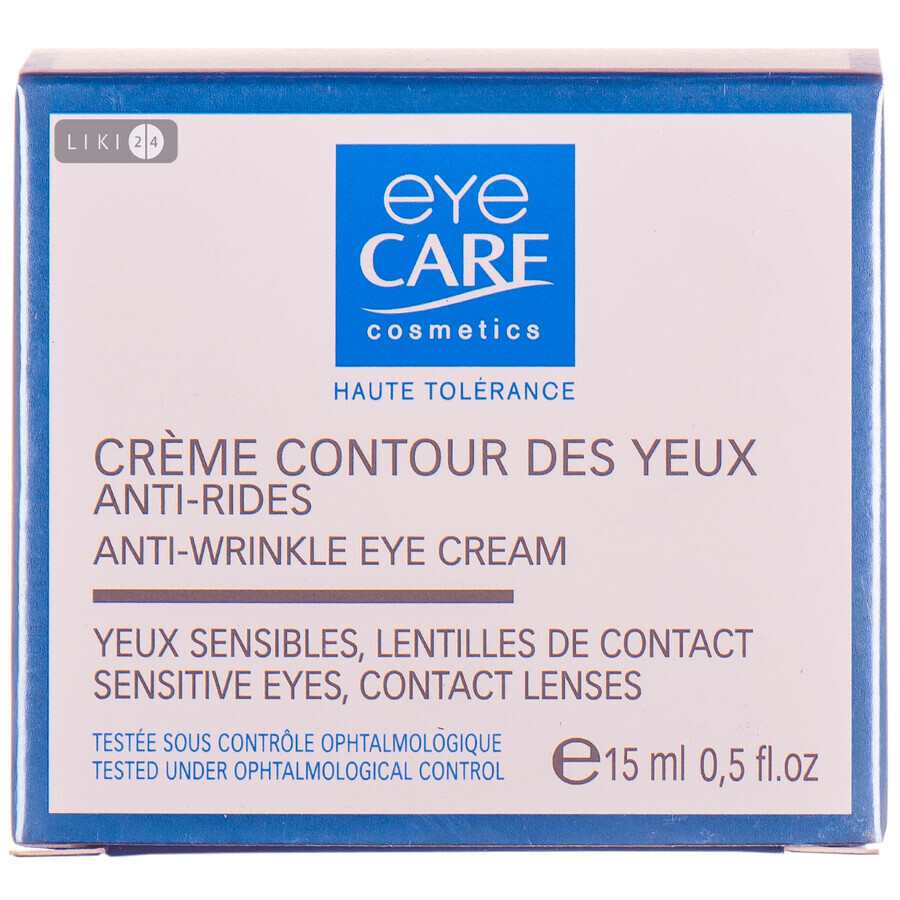 Крем для обличчя Eye Care Cosmetics Anti-Wrinkle для контуру очей Відновлюючий 15 мл: ціни та характеристики