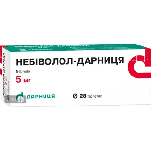 Небіволол-Дарниця табл. 5 мг контурн. чарунк. уп. №28