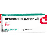 Небіволол-Дарниця табл. 5 мг контурн. чарунк. уп. №28