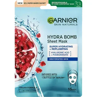Тканевая маска для лица Garnier Skin Naturals Увлажнение + Аква бомба 32 г