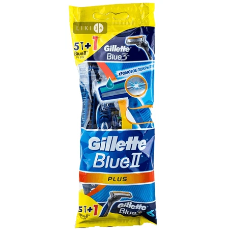 Одноразовые станки для бритья Gillette Blue 2 Plus мужские 5 шт: цены и характеристики