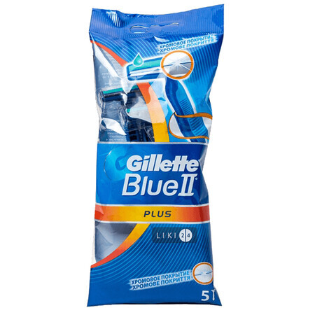 Одноразові станки для гоління Gillette Blue 2 Plus чоловічі 5 шт