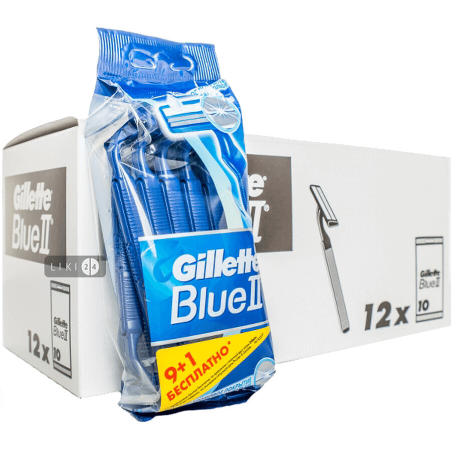 Одноразовые станки для бритья Gillette Blue 2 мужские 10 шт: цены и характеристики