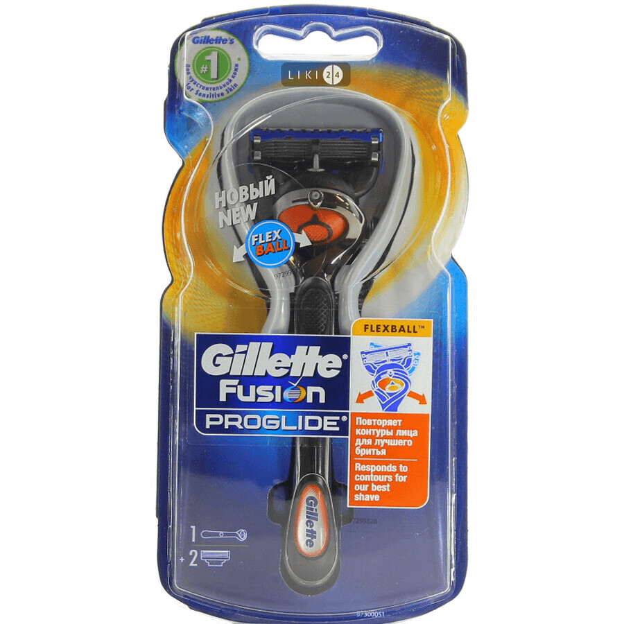 Станок для гоління Gillette Fusion5 ProGlide Flexball чоловічий з 2 змінними картриджами: ціни та характеристики