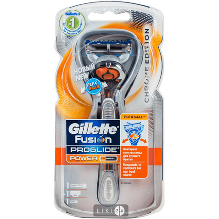 Станок для гоління Gillette Fusion5 ProGlide Power Flexball Chrome чоловічий з 1 змінним картриджем