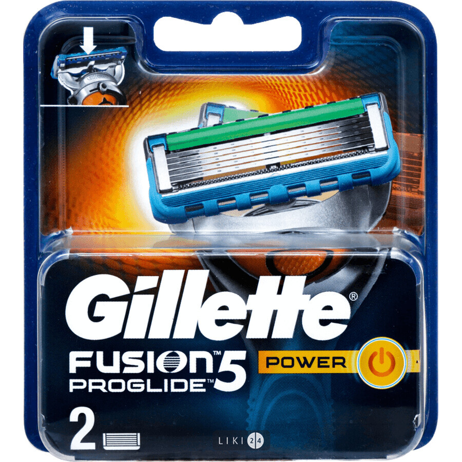 Сменные картриджи для бритья Gillette Fusion5 ProGlide Power мужские 2 шт: цены и характеристики