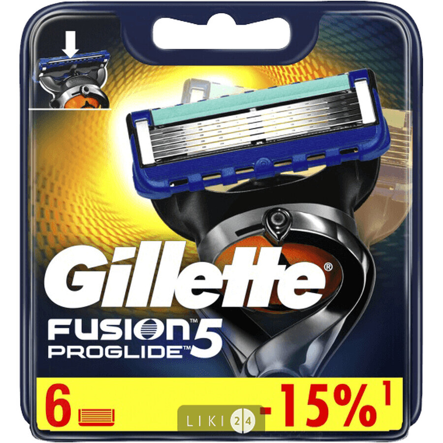 Змінні картриджі для гоління Gillette Fusion5 ProGlide чоловічі 6 шт: ціни та характеристики