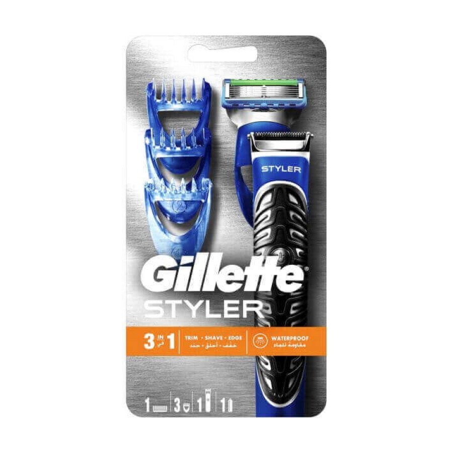 Бритва-стайлер Gillette Fusion5 ProGlide Styler з 1 картриджем ProGlide Power + 3 насадки для моделювання бороди і вусів: ціни та характеристики