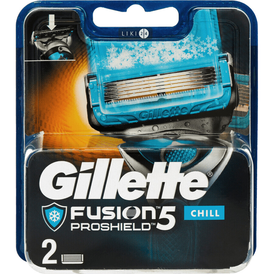 Cменные картриджи для бритья Gillette Fusion5 ProShield Chill мужские 2 шт: цены и характеристики