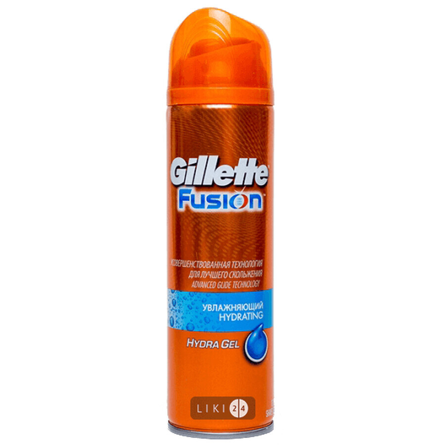 Гель для гоління Gillette Fusion Зволожуючий 200 мл: ціни та характеристики