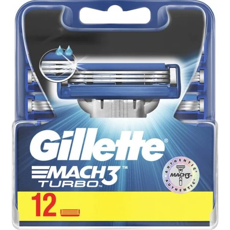 Змінні картриджі для гоління (леза) чоловічі Gillette Mach3 Turbo 12 шт: ціни та характеристики