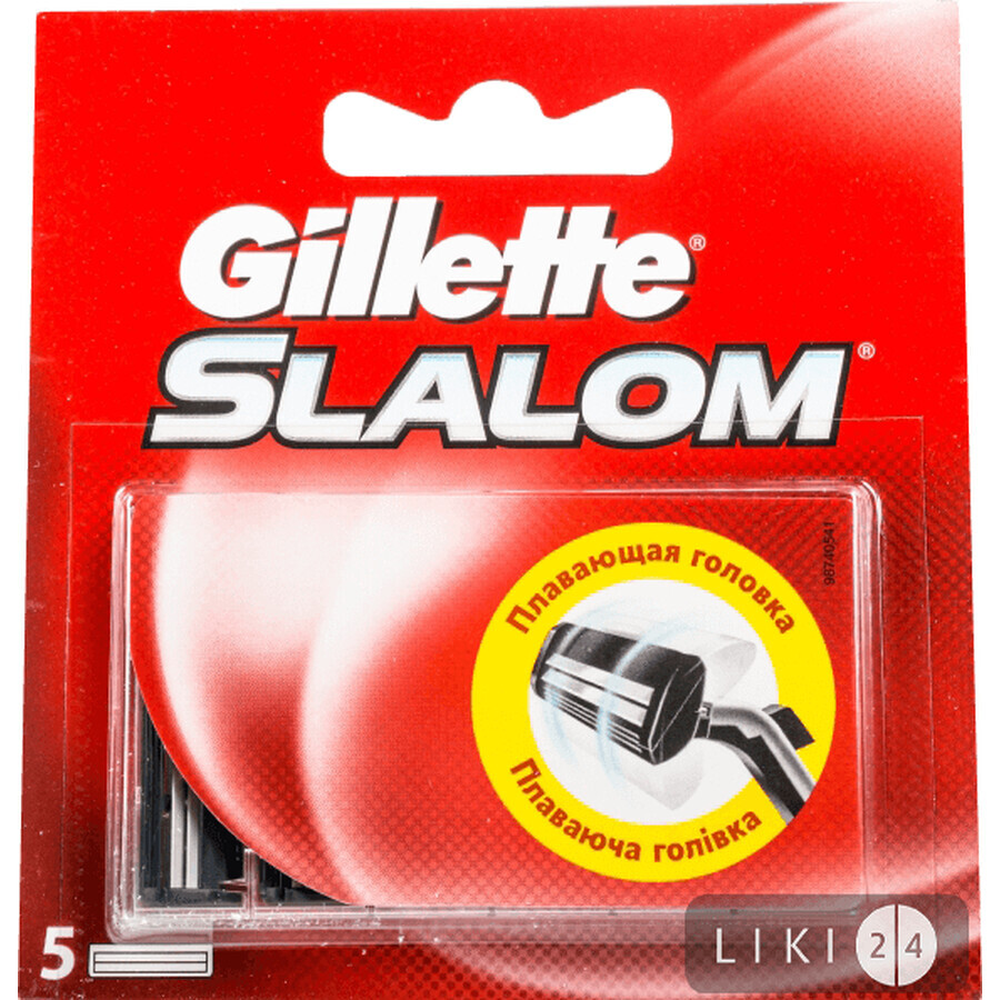 Сменные картриджи для бритья Gillette Slalom мужские 5 шт: цены и характеристики