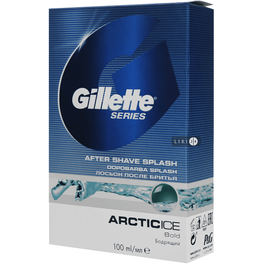 Лосьйон після гоління Gillette Series Arctic Ice Збадьорюючий 100 мл: ціни та характеристики
