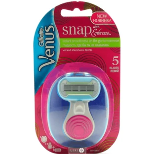 Станок для бритья Venus Snap Embrace женский с 1 сменным картриджем