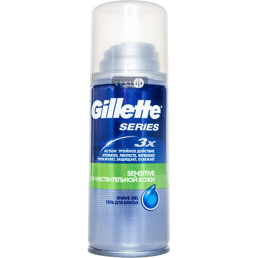 Гель для гоління Gillette Series Sensitive Skin Для чутливої ​​шкіри 75 мл: ціни та характеристики