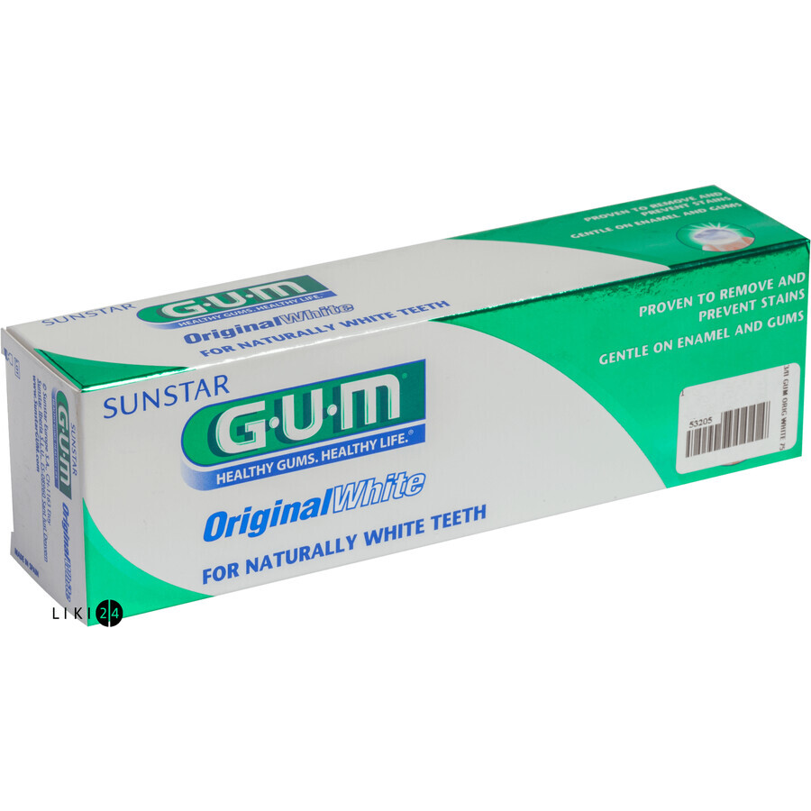 Зубная паста GUM Original White, 75 мл: цены и характеристики