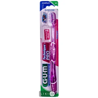Зубна щітка GUM Technique Pro Compact Medium Середньо-м'яка