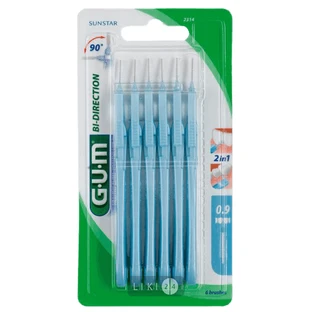 Набор межзубных щеток GUM Bi-Direction 0.9 мм, 6 шт 
