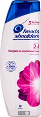 HEAD&SHOULDERS Шампунь 2в1 п/перхоти Гладкие/шелков. 400мл 