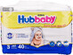 Подгузники для детей Hubbaby №3 4-9 кг 40 шт