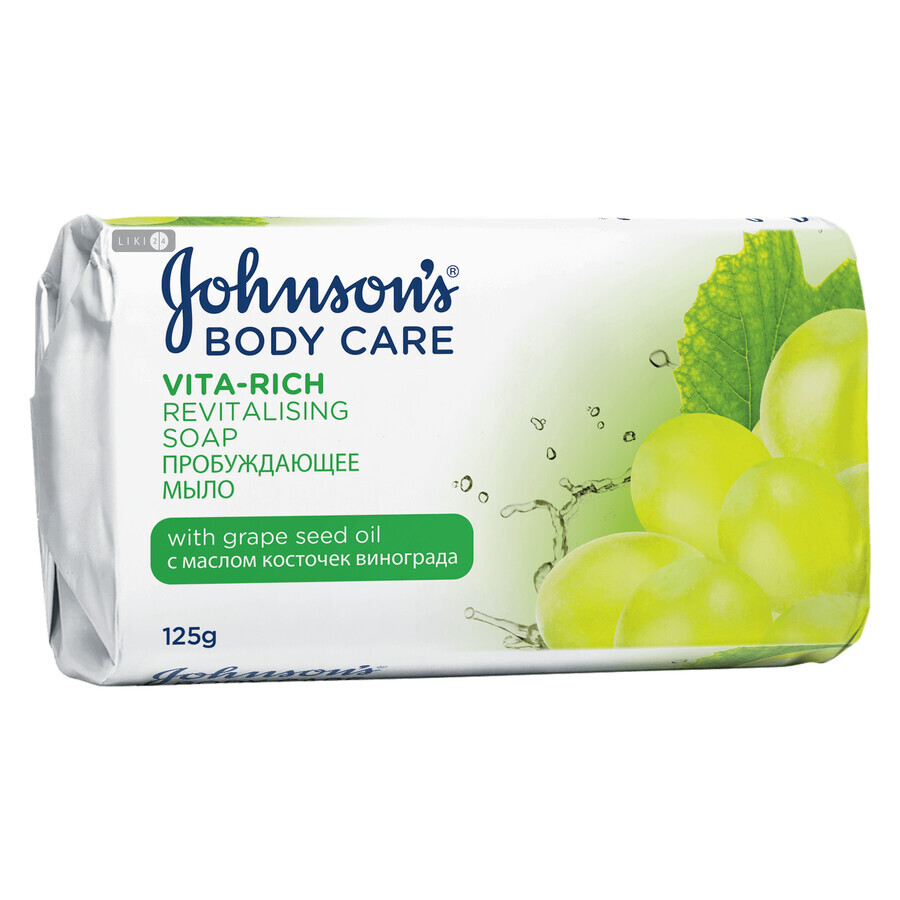 Тверде мило Johnson's Body Care Vita Rich з маслом виноградних кісточок, 125г: ціни та характеристики
