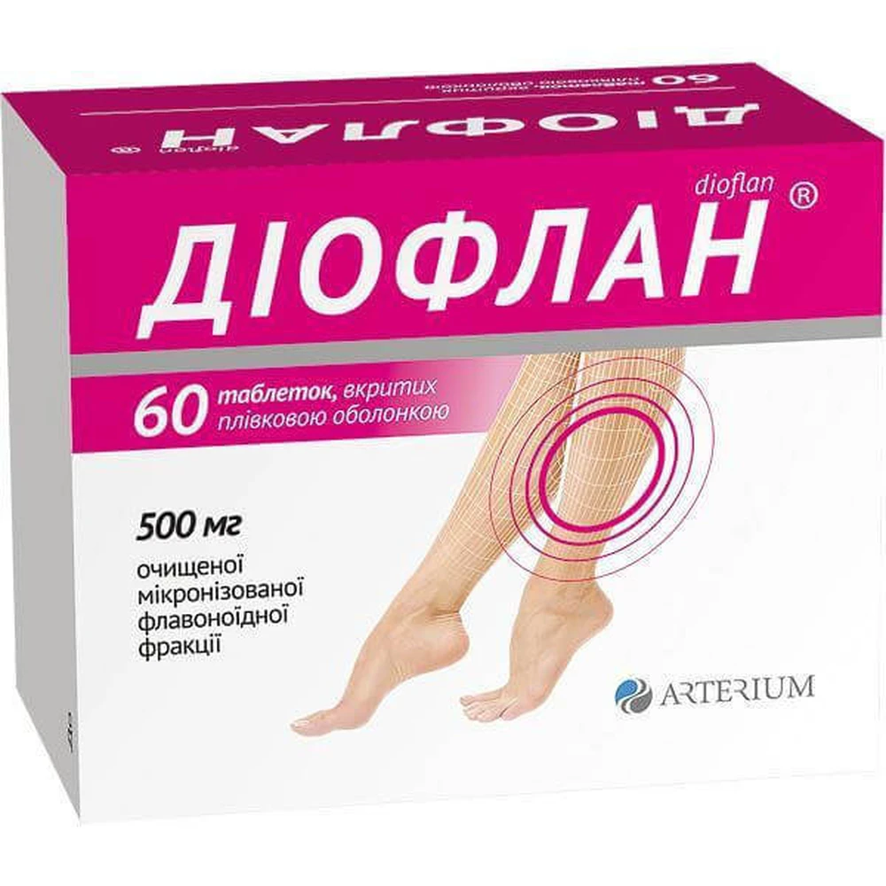 Диофлан табл. п/плен. оболочкой 500 мг блистер №60: цены и характеристики