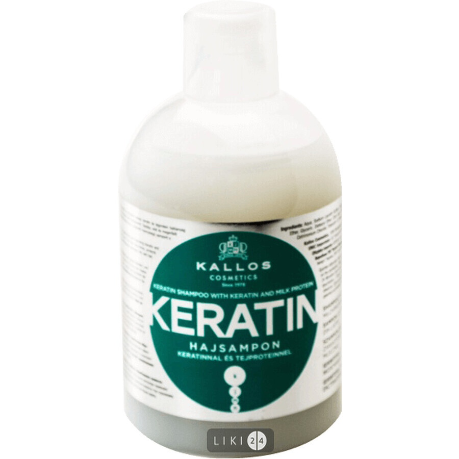 Шампунь Kallos Cosmetics для волосся з кератином, 1000 мл: ціни та характеристики