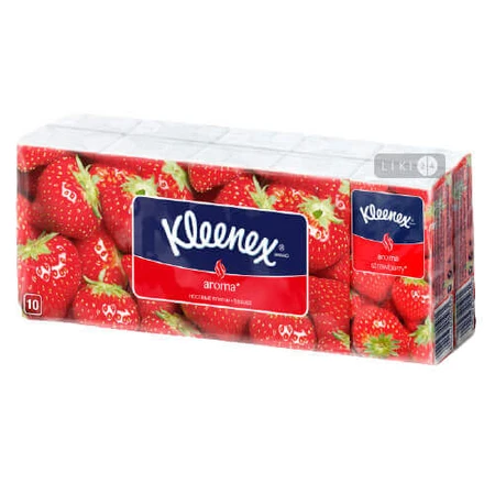 Платочки Kleenex Aroma Клубника носовые №100: цены и характеристики