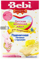 Детская молочная каша Bebi Premium Пшеничная Печенье с грушами для полдника с 6 месяцев, 200 г