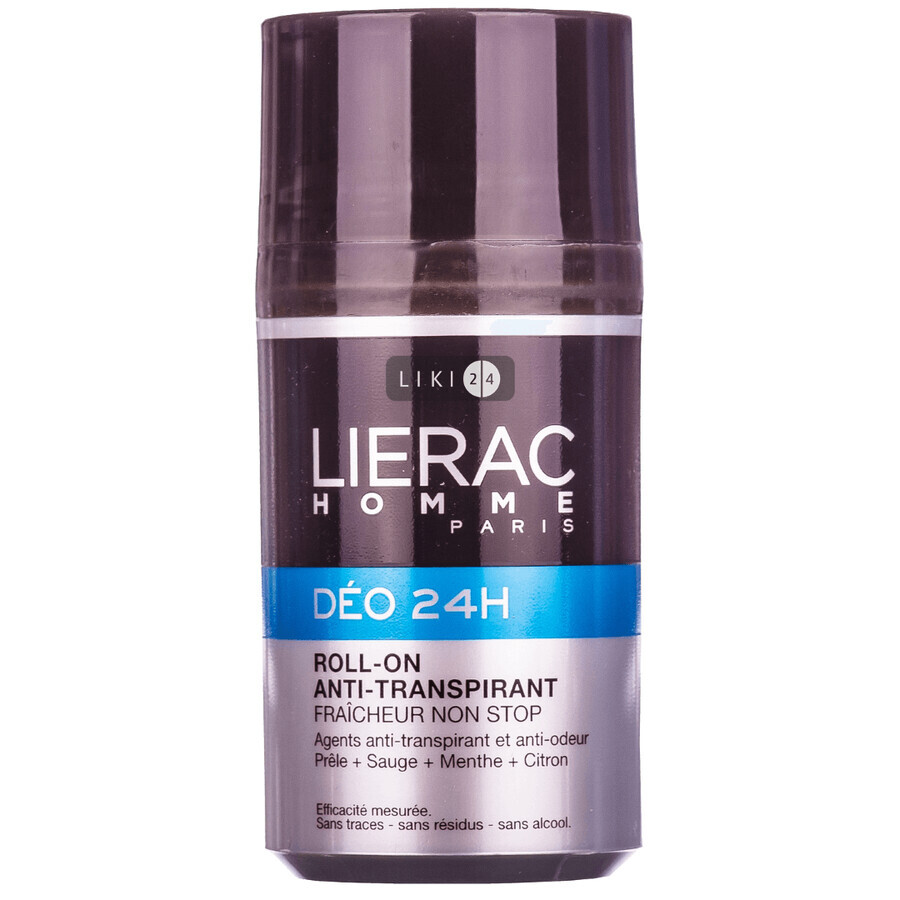 Шариковый дезодорант Lierac Homme Deo 24H 50 мл: цены и характеристики