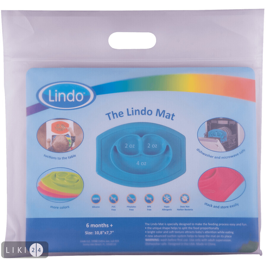 LINDO LI 838 Тарелка-коврик детс. силик. на присоске : цены и характеристики