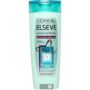 Шампунь L'Oréal Paris Elseve Цінність 3 глин для нормального волосся 400 мл