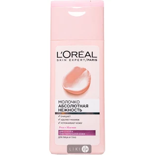 Молочко очищувальне L'oreal Paris Абсолютна ніжність для сухої, чутливої шкіри 200 мл 