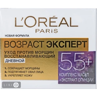 Крем для лица L'Oreal Paris Возраст эксперт 55+ против морщин дневной, 50 мл