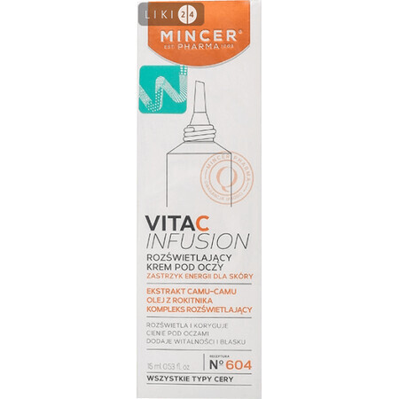 Крем для век Mincer Pharma №604 Vita C Infusion Brightening Осветляющий 15 мл