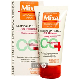 Крем для чутливої шкіри проти почервоніння Mixa Anti-Redness СС Cream SPF15 50 мл