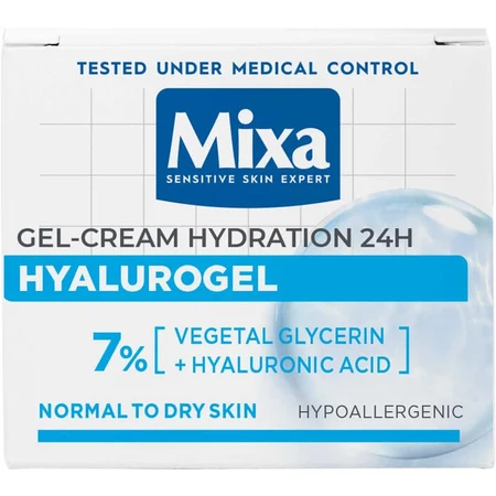 Крем-гель для обличчя Mixa Hydrating Hyalurogel Intensive Hydration, зволожувальний, 50 мл: ціни та характеристики
