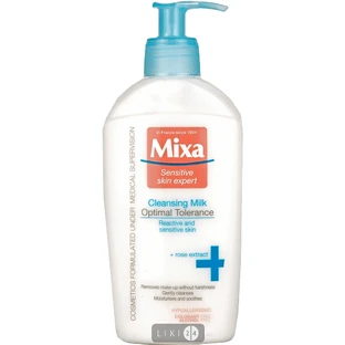Молочко для снятия макияжа с глаз Mixa Hydrating для чувствительной кожи лица 200 мл