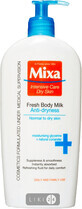 Молочко MIXA Интенсивное питание для сухой и очень сухой кожи тела 400 мл