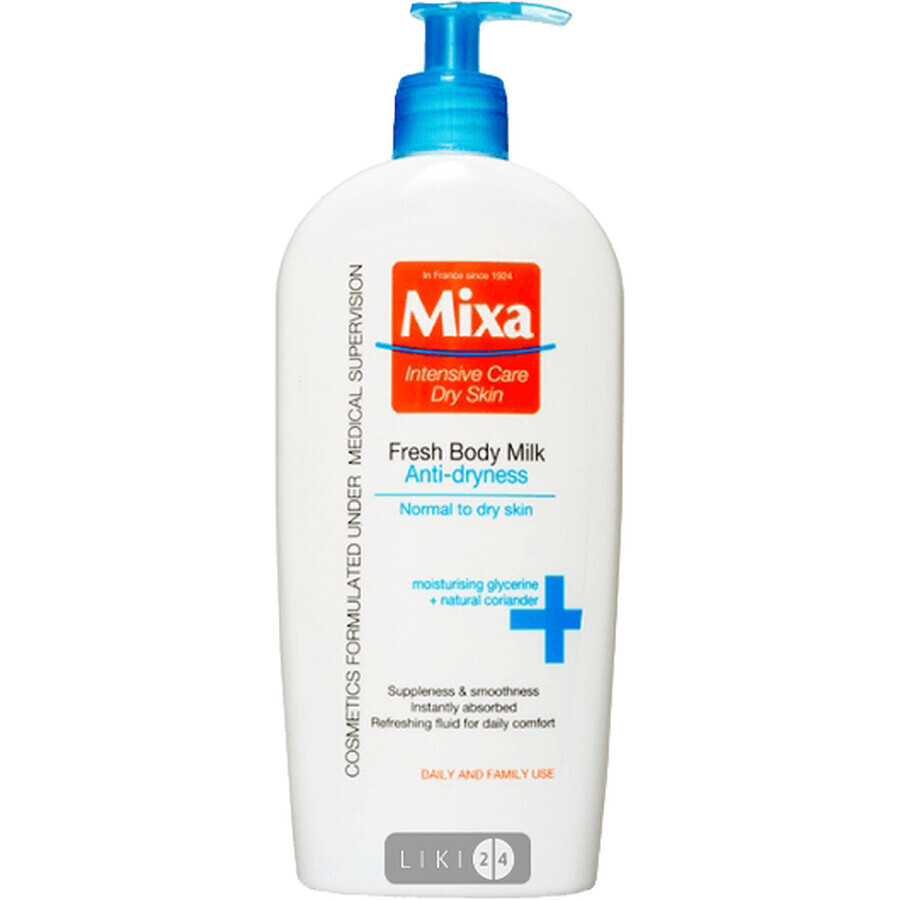 Молочко MIXA Інтенсивне Живлення для сухої та дуже сухої шкіри тіла 400 мл: ціни та характеристики