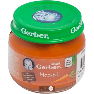 Овочеве пюре Gerber Морква з 6 місяців 80 г