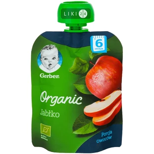 Фруктовое пюре Gerber Органическое Яблоко с 6 месяцев Пастеризованное 90 г