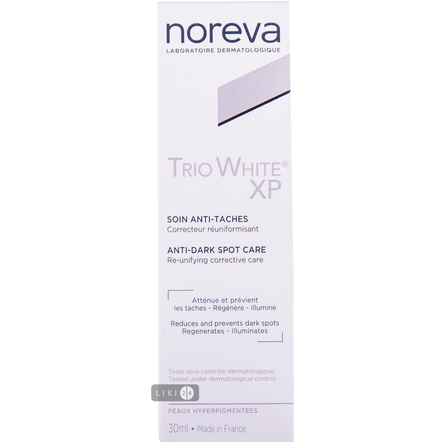 Крем для обличчя Noreva Trio White XP Проти пігментних плям, 30 мл: ціни та характеристики